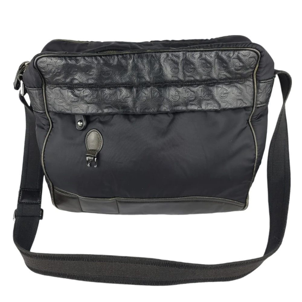 Dolce & Gabbana Nylon Leather Black Bag